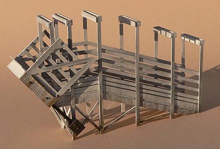 GCLaser 1225 HO Scale Stock Loading Ramp - Kit (Laser-Cut Wood) -- 3-9/16 x 25/32 x 2-1/16"