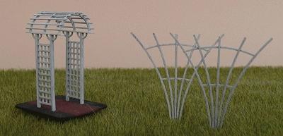 GCLaser 12343 HO Scale Arbor w/2 Trellises - Kit (Laser-Cut Wood)