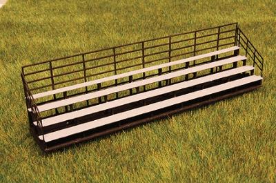 GCLaser 1243 HO Scale Bleachers -- Kit - 4-1/2 x 13/16 x 1-1/8" 11.4 x 2.1 x 2.9cm