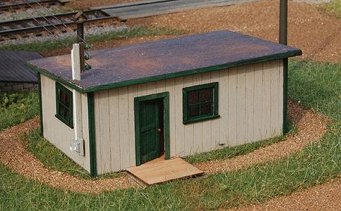 GCLaser 1255 HO Scale Yard Office -- Kit - 3-1/4 x 2-1/2 x 2-1/8" 8.3 x 6.3 x 5.4cm