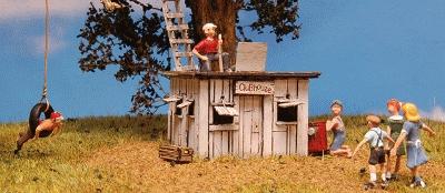 GCLaser 12611 HO Scale Clubhouse - Kit (Laser-Cut Wood) -- 1-3/16 x 15/16 x 7/8" 3 x 2.4 x 2.2cm