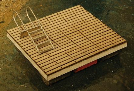 GCLaser 1266 HO Scale Swimming Platform - Kit (Laser-Cut Wood) -- 1-5/16 x 1-3/4 x 1/2"