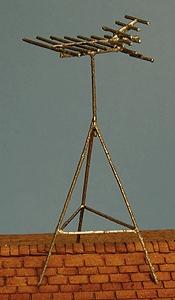GCLaser 1267 HO Scale Rooftop Antenna pkg(4) - Kit (Laser-Cut Wood)