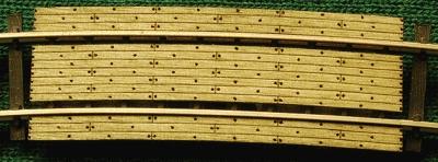 GCLaser 1274 N Scale Grade Crossing pkg(2) -- 15" Radius Curve - Fits Code 100 Rail