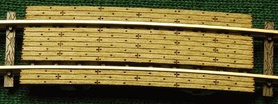GCLaser 1276 N Scale Grade Crossing pkg(2) -- 19" Radius Curve - Fits Code 100 Rail