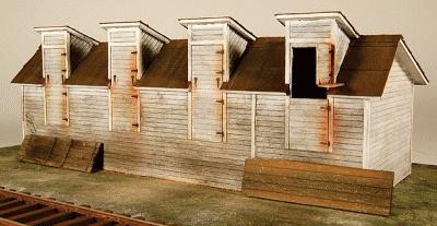 GCLaser 1291 HO Scale Coal Shed - Kit (Laser-Cut Wood) -- 5-15/16 x 2-3/8 x 2-1/16"