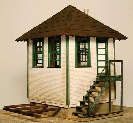 GCLaser 1292 HO Scale Interlocking Tower - Kit (Laser-Cut Wood) -- 2-1/2 x 2-3/4 x 3-5/16" 6.4 x 7 x 8.4cm