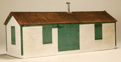 GCLaser 1297 HO Scale Shim Shed -- Kit - 4-9/16 x 1-9/16 x 2-1/16" 11.6 x 4 x 5.2cm