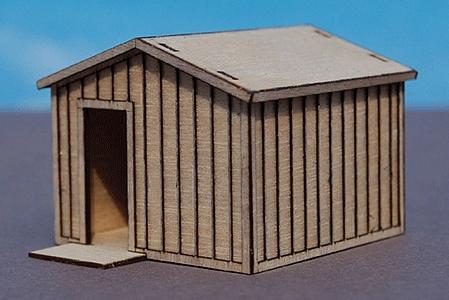 GCLaser 1391 N Scale Storage Shed - Kit (Laser-Cut Wood) -- 1 x 1-1/8 x 7/8"