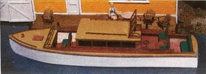 GCLaser 1465 HO Scale 38' Boat -- Laser-Cut Wood Kit - 1-3/8 x 5-1/4 x 1-1/16" 3.5 x 13.3 x 2.7cm