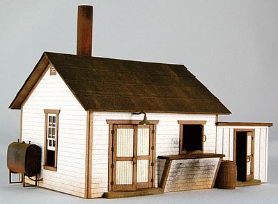 GCLaser 19010 HO Scale Pump House #1 -- Kit - 4-1/4 x 3-5/8 x 3" 10.8 x 9.2 x 7.6cm