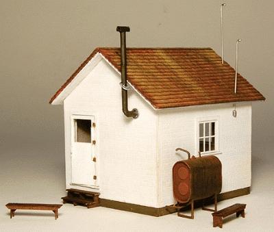 GCLaser 1901 HO Scale West End Shack -- Kit - 2-1/4 x 2-3/8 x 2-3/8" 12.2 x 6 x 6cm