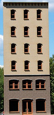 GCLaser 190201 HO Scale 6-Story Arched Window Office Backdrop -- Kit - 3-3/4 x 9 x 1/8" 9.5 x 22.9 x 3.2cm