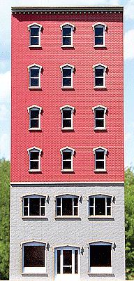 GCLaser 190211 HO Scale 6-Story Gothic Window Office Backdrop -- Kit - 3-3/4 x 9 x 1/8" 9.5 x 22.9 x 3.2 cm