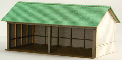 GCLaser 19039 HO Scale Elfering Farm #5 Open Shed -- Kit - 4-3/8 x 2-3/4 x 2-1/16" 11.1 x 7 x 2.7cm