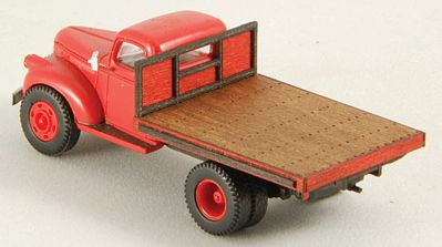 GCLaser 19047 HO Scale Flatbed Truck Body - Laser-Cut Wood Kit -- Fits Classic Metal Works 1941/46 Chevrolet Single Tandem Semi Tractor
