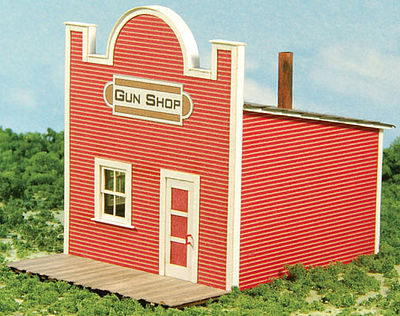 GCLaser 19053 HO Scale Old West Series Gun Shop -- Laser-Cut Matboard Kit - 2-1/8 x 3-1/8 x 2-1/2" 5.4 x 7.9 x 6.4cm