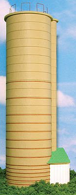 GCLaser 19088 HO Scale Silo - Elfering Farm Series #8 -- Laser-Cut Matboard Kit - 2-3/8 x 2-7/8 x 8-1/4" (white)