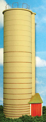 GCLaser 19089 HO Scale Silo - Elfering Farm Series #8 -- Laser-Cut Matboard Kit - 2-3/8 x 2-7/8 x 8-1/4" (red)