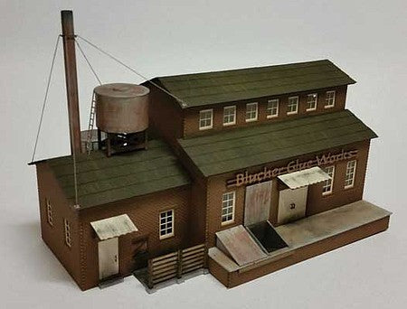 GCLaser 19106 HO Scale Blucher Glue Works -- Laser-Cut Kit - 8-1/2 x 6 x 5-3/4"