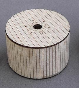 GCLaser 21192 S Scale Covered Cable Reel pkg(3) - Kit (Laser-Cut Wood) -- 7/8 x 1-7/16" Diameter