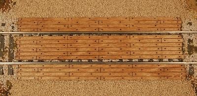 GCLaser 21271 S Scale Straight Grade Crossing - Kit (Laser-Cut Wood) -- Fits Gilbert, American Models & S-Trax
