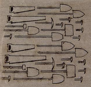 GCLaser 2154 S Scale Tools -- 10 Shovels, 4 Saws, 2 Picks, 14 Hammers