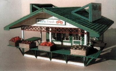 GCLaser 2309 S Scale Country Market - Kit (Laser-Cut Wood) -- 4-5/8 x 4-1/8 x 2-1/2"