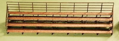 GCLaser 243 N Scale Bleachers pkg(2) -- Kit - 2-3/8 x 1/2 x 5/8" 6 x 1.3 x 1.6cm