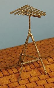 GCLaser 267 N Scale Antennas (Laser-Cut Wood) -- Roof Top Style pkg(4)