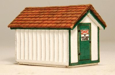 GCLaser 294 N Scale Gas House - Kit (Laser-Cut Wood) -- 3/4 x 1-3/16 x 3/4"