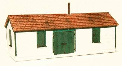 GCLaser 297 N Scale Shim Shed - Kit (Laser-Cut Wood) -- 2-17/32 x 1-1/16 x 1-7/32"