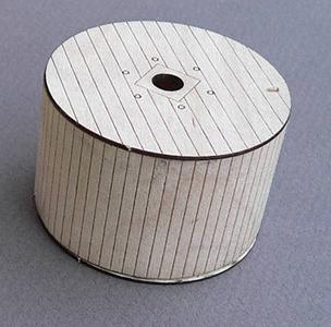 GCLaser 31192 O Scale Covered Cable Reel pkg(2) - Kit (Laser-Cut Wood) -- 1-1/8 x 1-7/8" Diameter
