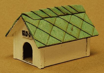 GCLaser 3159 O Scale Dog House pkg(2) - Kit (Laser-Cut Wood) -- 3/4 x 1-5/16 x 13/16" 1.9 x 3.3 x 2.1cm