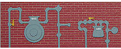 GCLaser 39038 O Scale Gas Meters -- 2 Each of 2 Styles