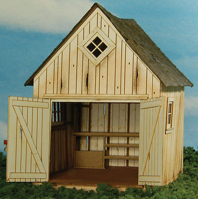 GCLaser 39084 O Scale Dilapidated Wooden Shed -- Kit - 2-1/8 x 3-1/8 x 2-1/2"