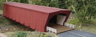 GCLaser 418 N Scale Covered Bridge - Kit (Laser-Cut Wood) -- 8-3/4 x 2-5/32 x 1-7/16