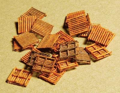 GCLaser 51105 Z Scale Pallet pkg(24) - Kit (Laser-Cut Wood) -- 3/16 x 3/16 x 1/32"