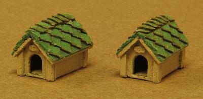 GCLaser 5145 Z Scale Dog House pkg(2) - Kit (Laser-Cut Wood) -- 3/16 x 5/16 x 3/16"