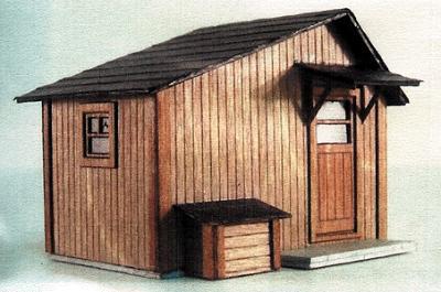 GCLaser 5201 Z Scale Tool Shed pkg(2) - Kit (Laser-Cut Wood) -- 13/16 x 15/16 x 5/8"
