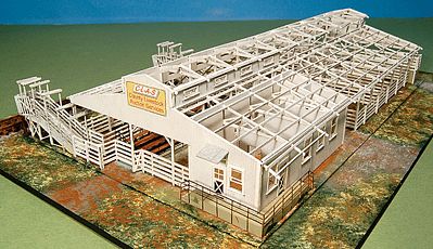 GCLaser 5211 N Scale Auction House -- Kit - 8-5/8 x 5-3/4 x 2-1/4" 21.9 x 14.6 x 5.7cm
