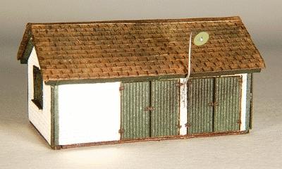 GCLaser 5295 Z Scale Motor Car House -- Kit - 1-9/32 x 27/32 x 21/32"