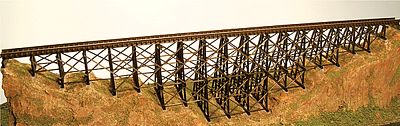 GCLaser 53881 Z Scale Wood Trestle - Kit (Laser-Cut Wood) -- 14-5/8 x 3-1/16 x 3"