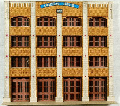 GCLaser 59025 Z Scale Lindsay Bros. Entry Backdrop -- 3-3/8" x 5/8" x 3-1/16" 8.6 x 1.6 x 7.8cm