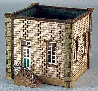 GCLaser 902 N Scale The Cube Modular System - Kit (Laser-Cut Architectural Card) -- Office 1-9/16 x 1-13/16 x 1-1/2" 4 x 4.6 x 3.8cm
