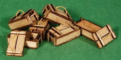 GCLaser 91012 All Scale Wood Crates Kit -- #2 pkg(6) 9/16 x 5/16 x 1/4"