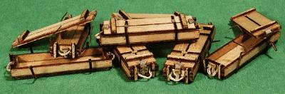 GCLaser 91013 All Scale Wood Crates Kit -- #3 pkg(6) 29/32 x 9/32 x 9/16"