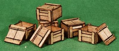 GCLaser 91014 All Scale Wood Crates - Kit -- #4 pkg(6) 7/16 x 13/32 x 9/32" 1.1 x 1 x .7cm