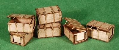 GCLaser 91015 All Scale Wood Crates Kit -- #5 pkg(6) 17/32 x 11/32 x17/64" 1.3 x .9 x 7cm