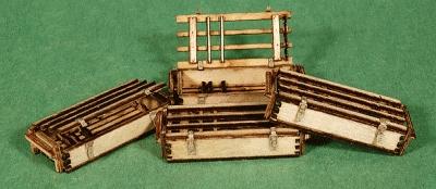 GCLaser 91018 All Scale Wood Crates Kit -- #8 pkg(4) 1-1/16 x 7/16 x 7/32"